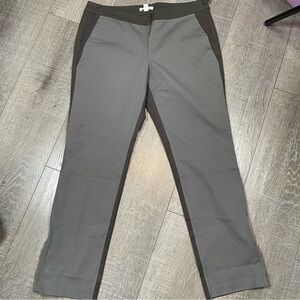 EILEEN FISHER Cotton Ankle Zippered PANT colorblock size S
